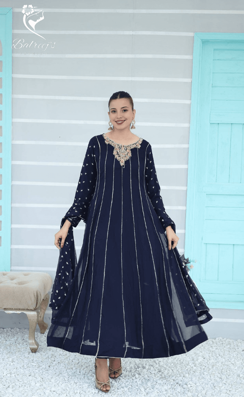 Aliza Embroidered Chiffon Maxi image 1