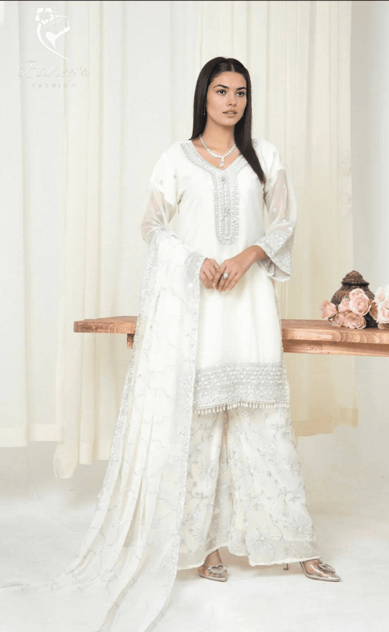 Chiffon 3pc with Plazo Stitch image 0