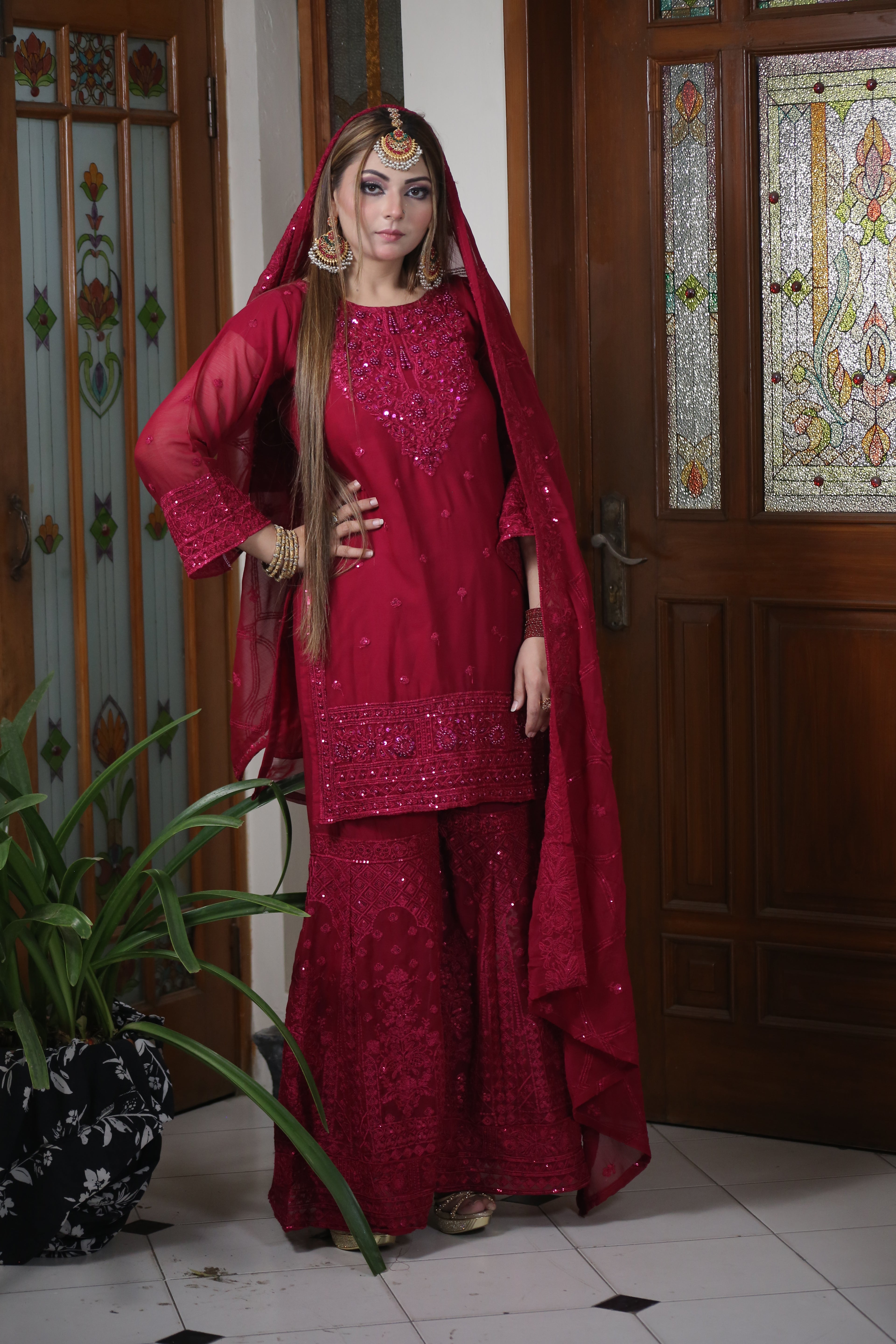 3PC 3D Gharara Suit | Latest Wedding & Festive Designer Wear