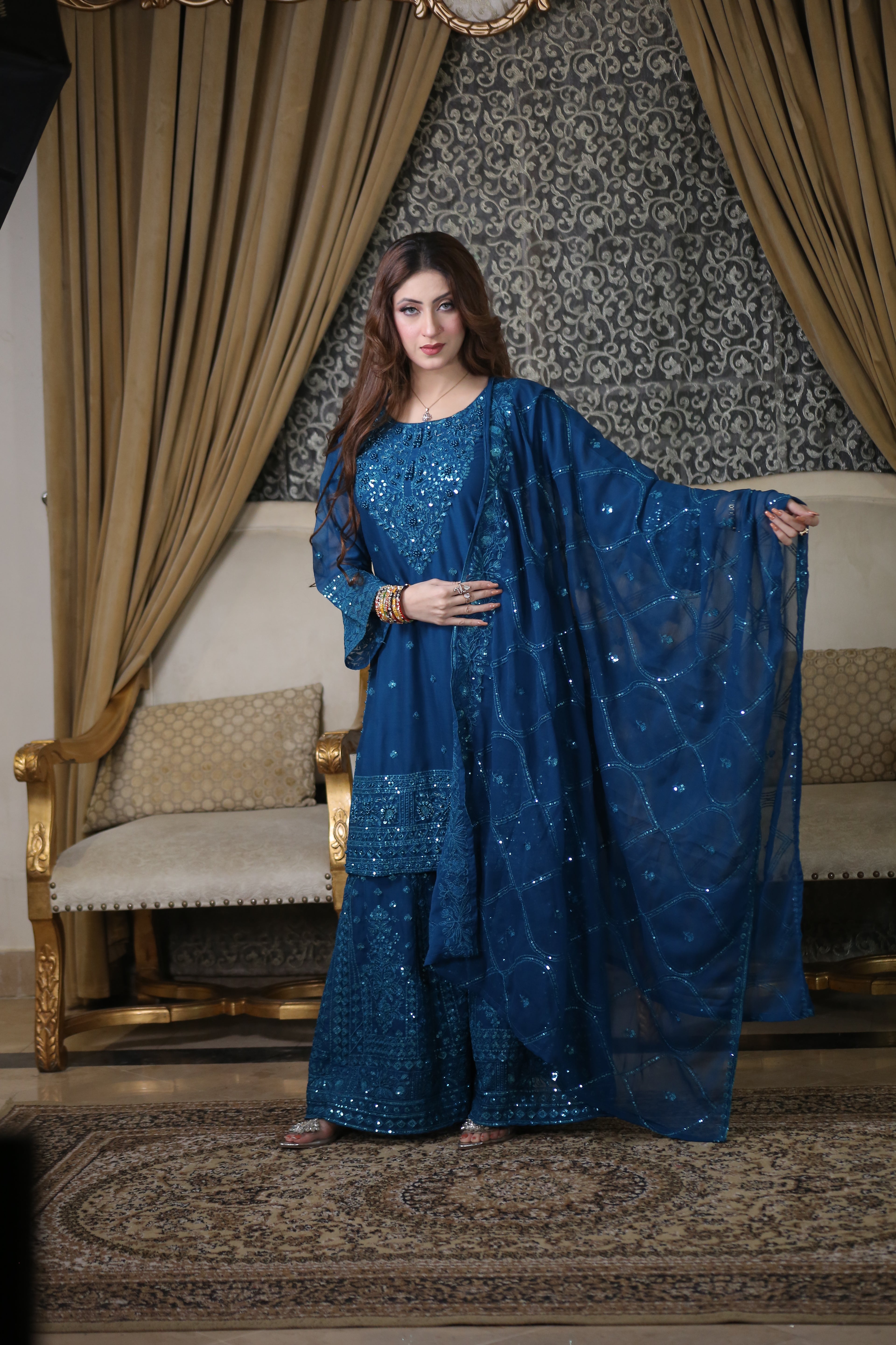 3PC 3D Gharara Suit | Latest Wedding & Festive Designer Wear