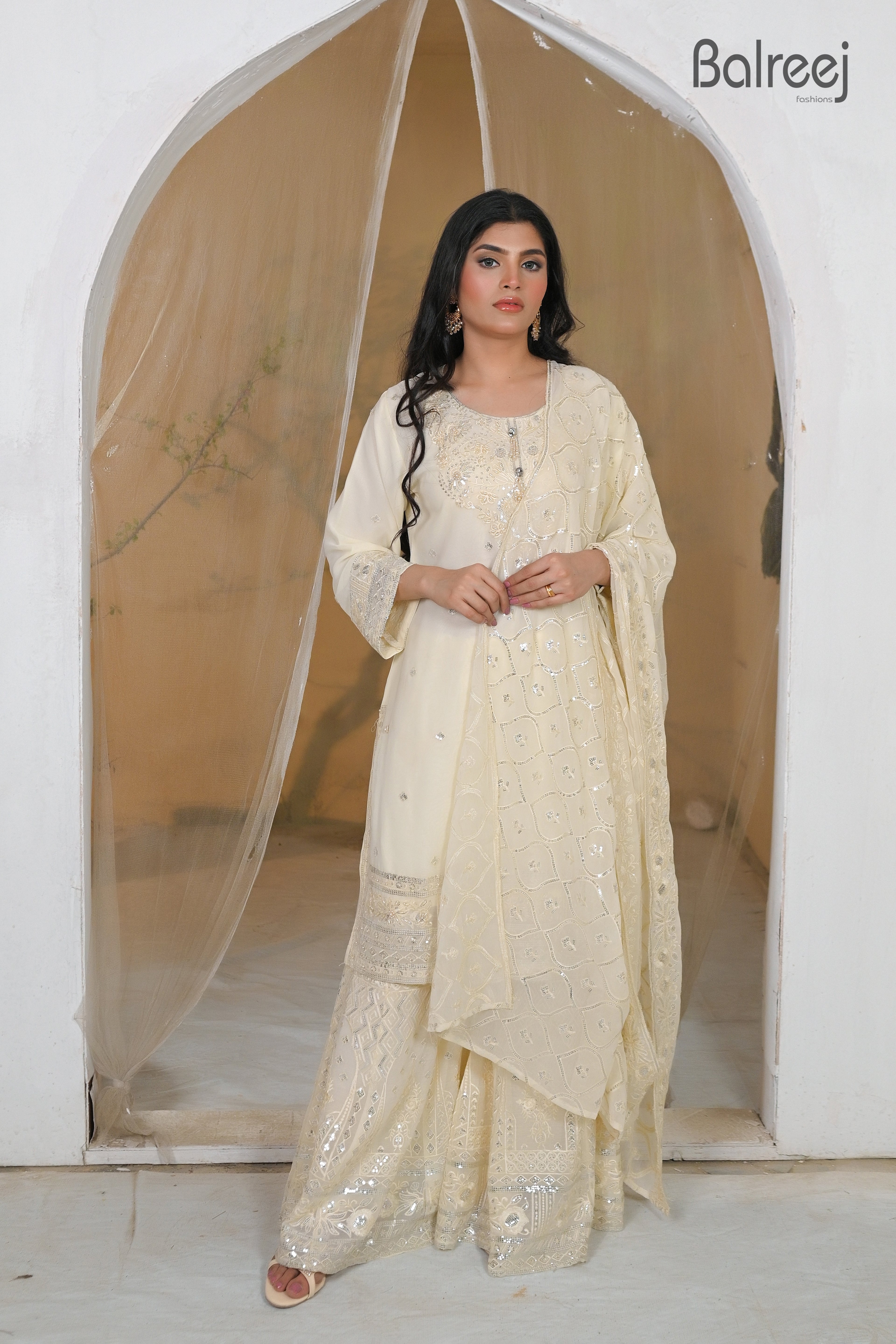 3PC 3D Gharara Suit | Latest Wedding & Festive Designer Wear