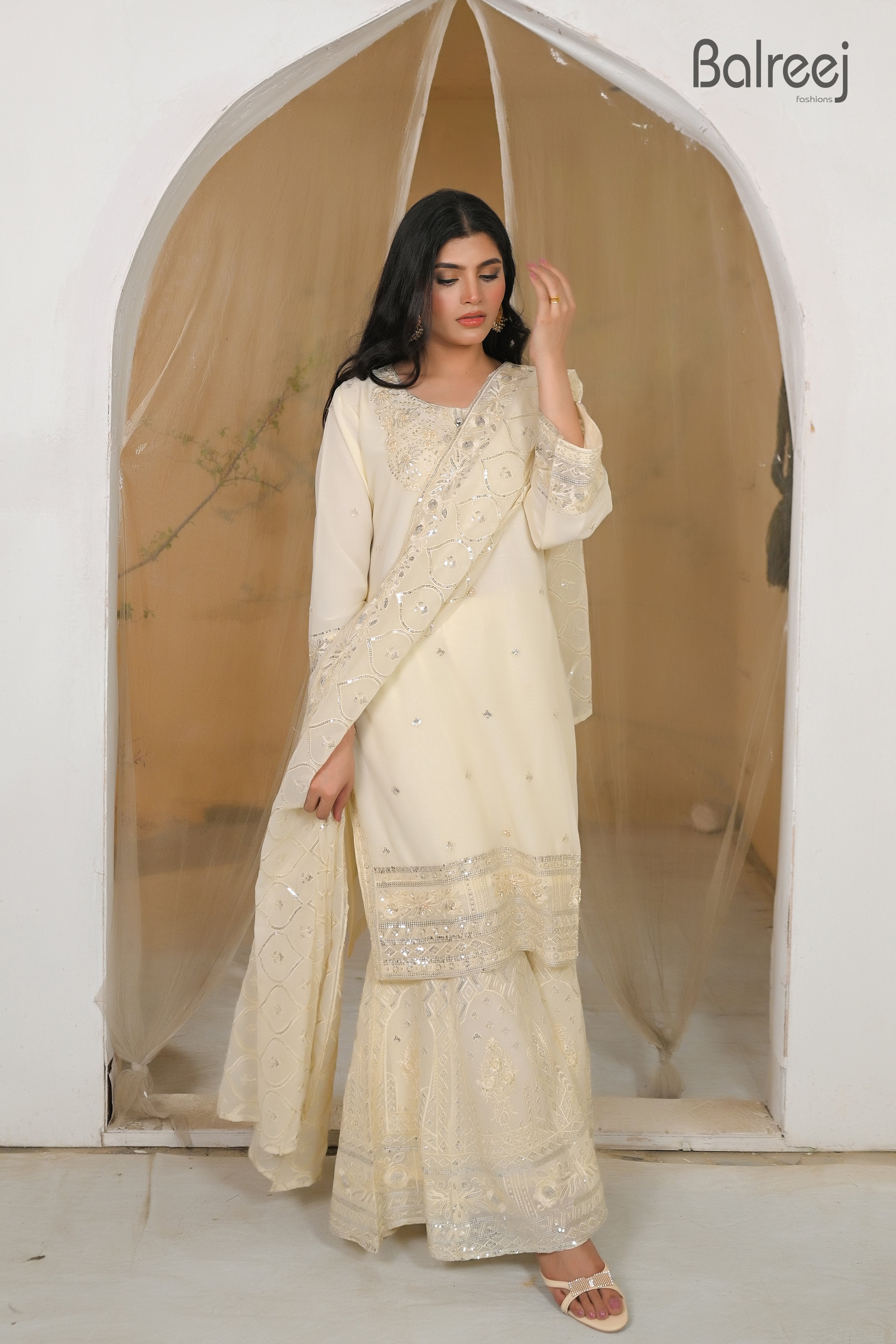 3PC 3D Gharara Suit | Latest Wedding & Festive Designer Wear