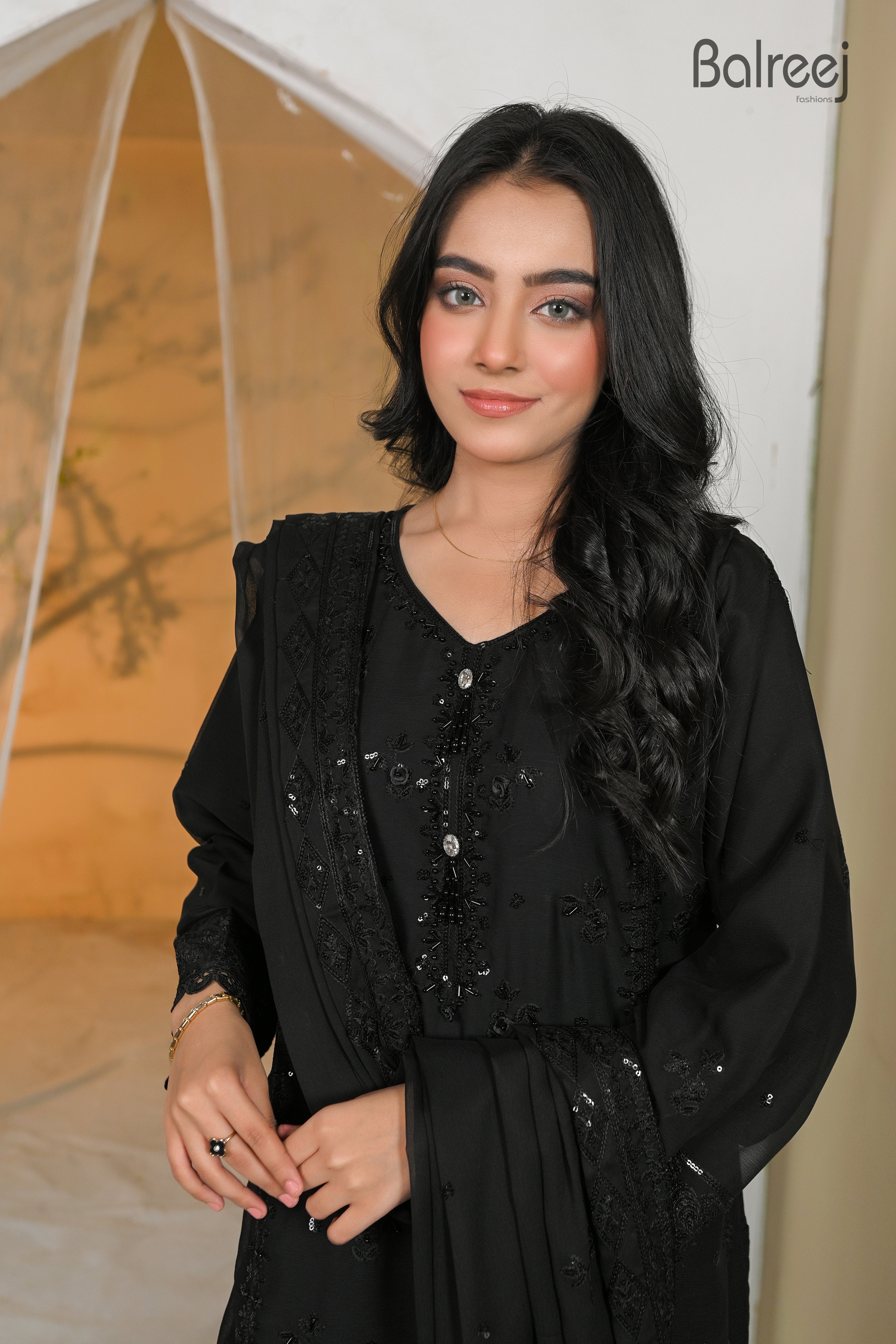 3PC 3D Embroidered Shirt & Matching Palazzo Set | Modern Festive Wear