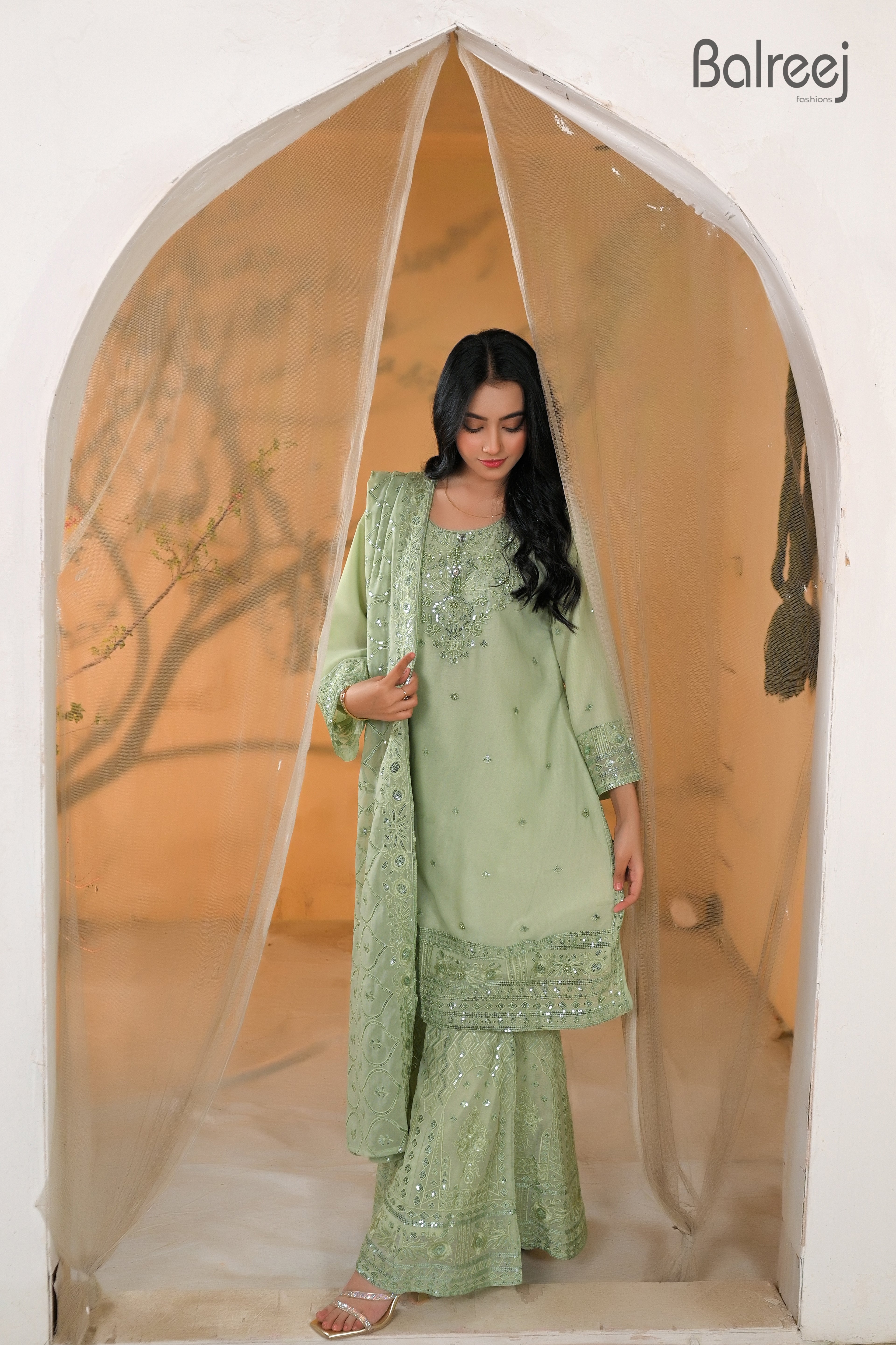 3PC 3D Gharara Suit | Latest Wedding & Festive Designer Wear