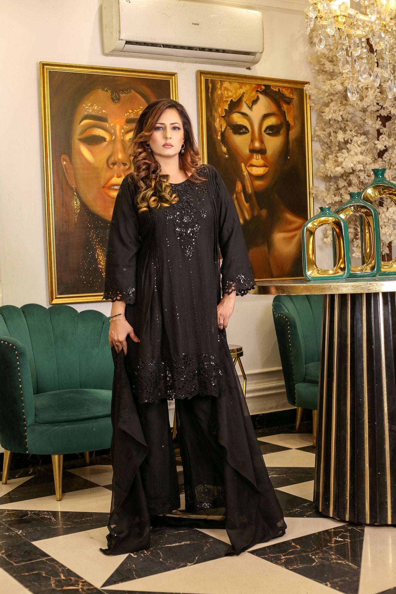 Designer Cut Work Short Frock – Party Wear - BalreejFashions