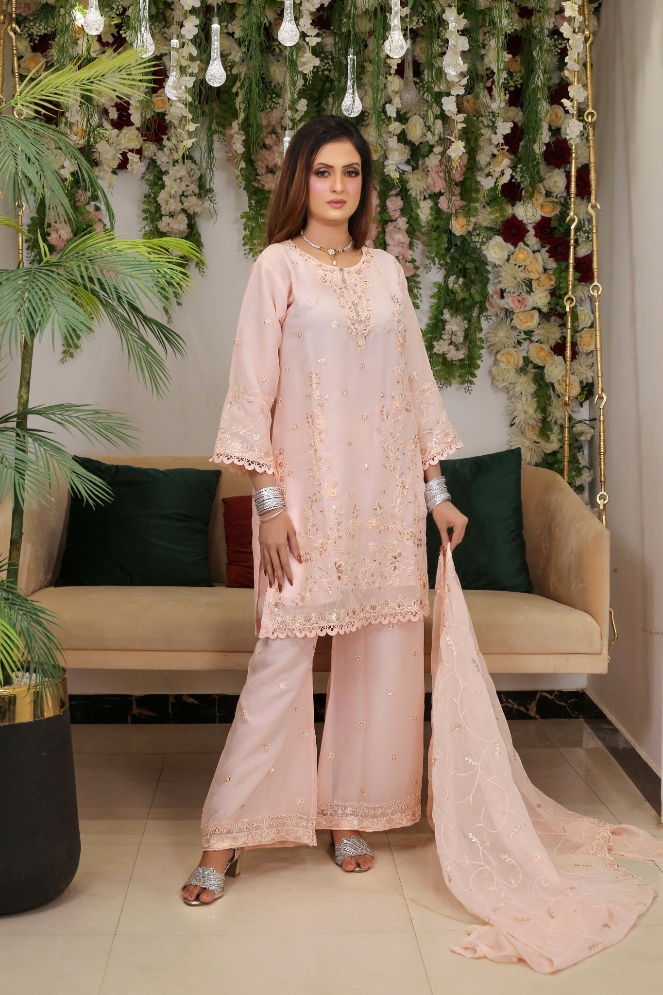 Elegant Pulse Work Shirt & Plazo Outfit - BalreejFashions