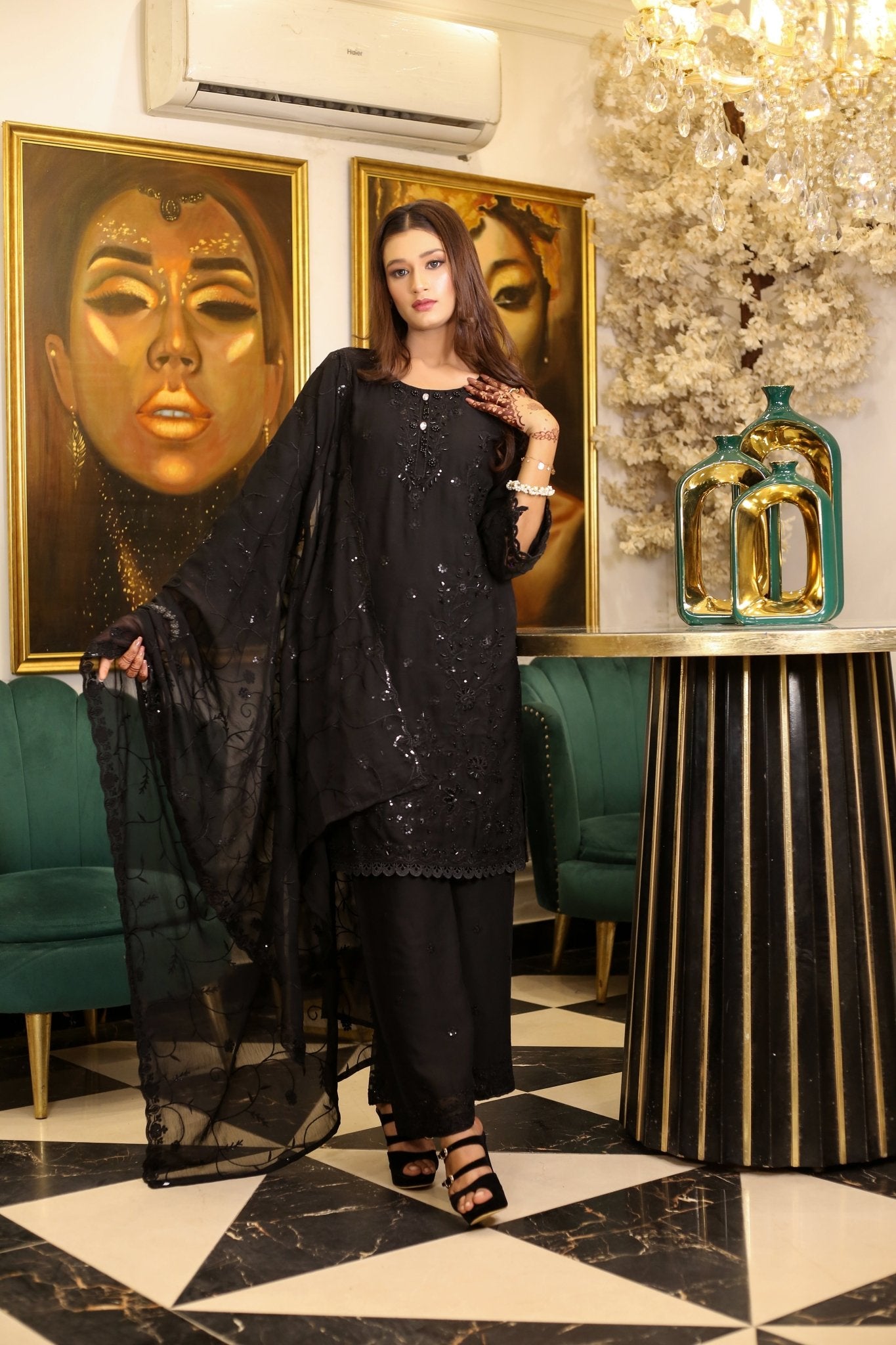 Elegant Pulse Work Shirt & Plazo Outfit - BalreejFashions