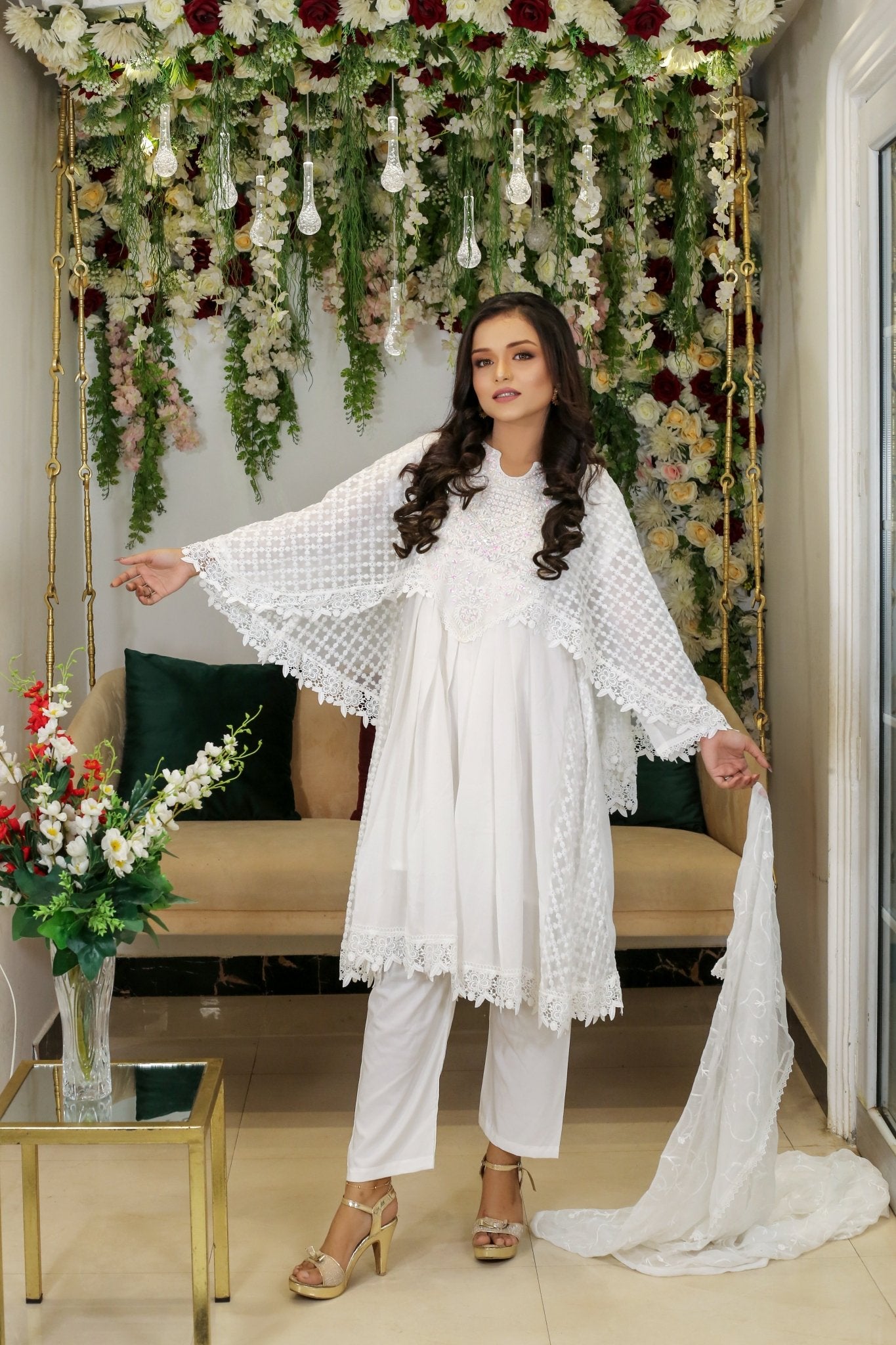 Luxury Korean Net Butterfly Frock – Party Wear - BalreejFashions