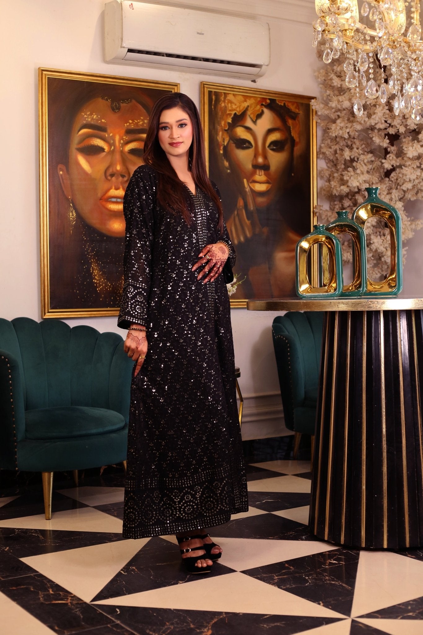 Luxury Sitara Embroidered Festive Dress - BalreejFashions