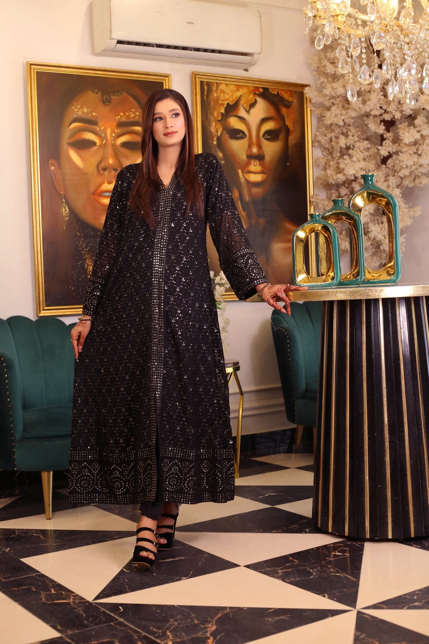 Luxury Sitara Embroidered Festive Dress - BalreejFashions